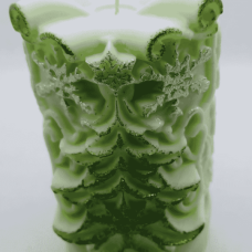 Çam Ağacı Figürlü El Yapımı Soya Wax Dekoratif Mum (210 gr)